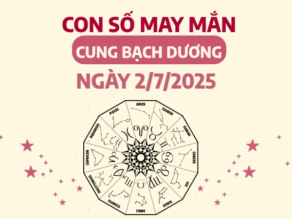 Con số bứt phá vận may cung Bạch Dương ngày 2/7/2025