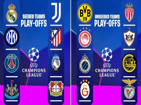 Tin BĐ: 16 đội vào vòng play-off Champions League