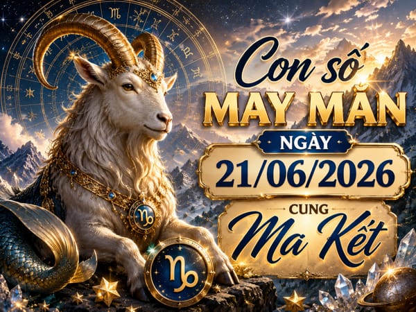 Con số may mắn ngày 21/06/2026 cung Ma Kết đón tài lộc về nhà