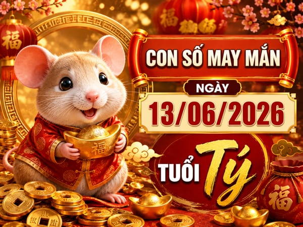 Hút tài lộc với con số may mắn ngày 13/06/2026 tuổi Tý