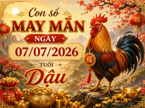 Hút lộc vàng với con số may mắn ngày 07/07/2026 tuổi Dậu